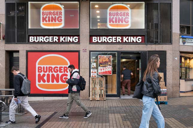 A Burger King in Barcelona, Spain.