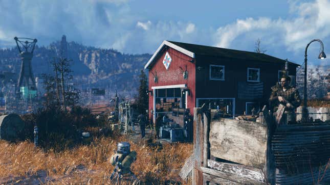Ein Beispiel für eine Siedlung, die ein Spieler in Fallout 76 bauen könnte.