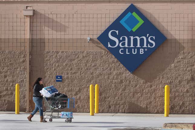 A shopper at a Sam’s Club in Streamwood, Illinois.