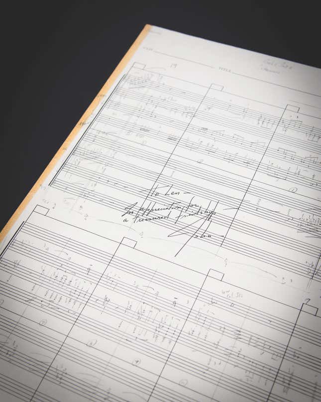 Image for article titled Take a Look at John Williams' Original Music Manuscript for the Star Wars Theme