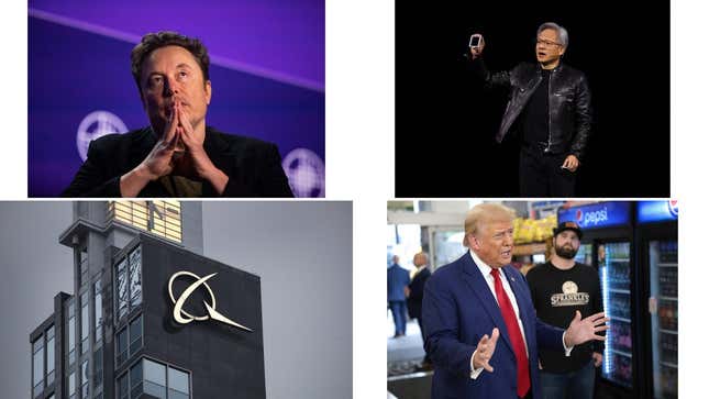 Image for article titled Elon Musk vs. Kamala Harris, Nvidia&#39;s customers, Boeing&#39;s strike: The week&#39;s most popular stories