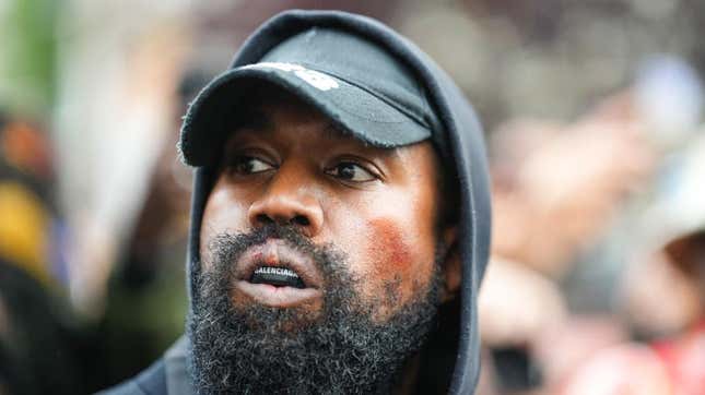 Image for article titled Is That Kanye West Modeling For Balenciaga at Paris Fashion Week?