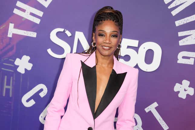 Tiffany Haddish at SNL50: The Homecoming Concert at Radio City Music Hall on February 14, 2025 in New York, New York.