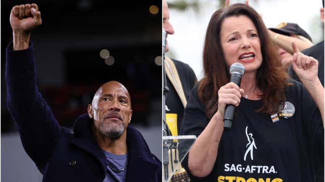 Dwayne "The Rock" Johnson and Fran Drescher fielding calls to run for president