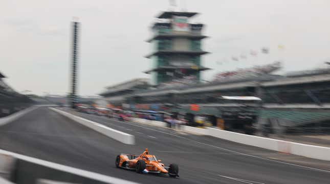 Ed Carpenter Racing No. 21 driver Rinus Veekay practices for the 2022 Indianapolis 500