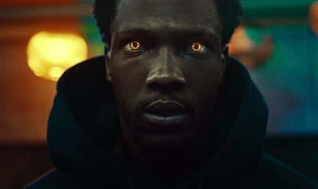 An image from Supacell shows a Black man with glowing eyes.