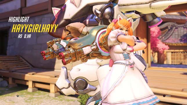 White Cat D.Va skin in Overwatch 2