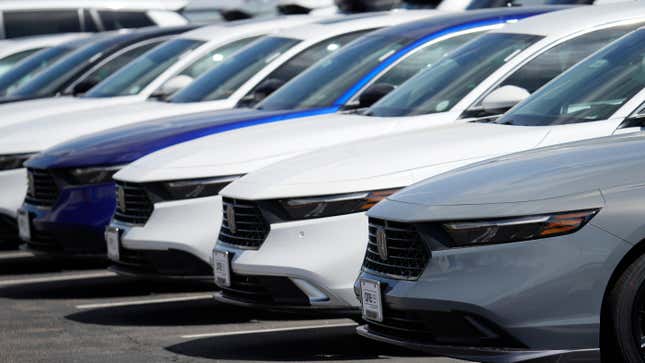 Honda Accords at a dealership