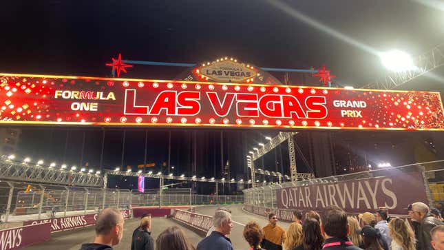 A photo of the FOrmula 1 las vegas sign 