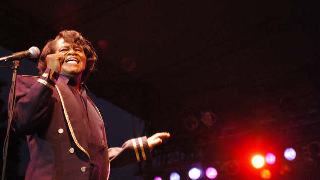 James Brown performs at the River to River Festival Kickoff Concert at Battery Park May 28, 2003 in New York City.