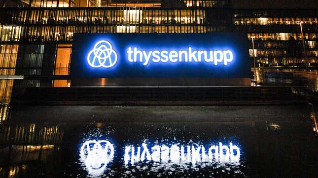 File photo of the company headquarters of ThyssenKrupp AG in Essen, Germany.