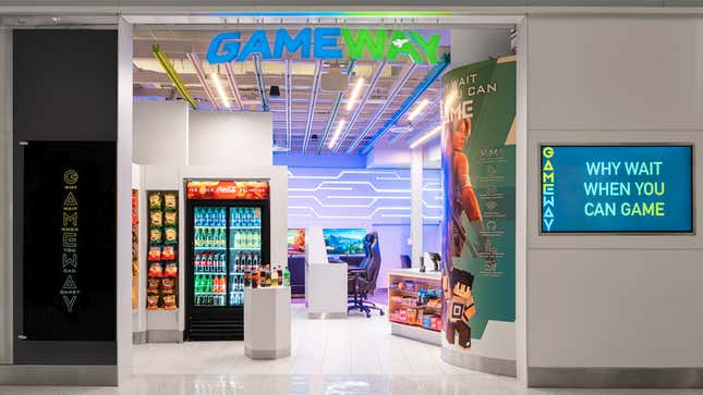 Una imagen muestra la entrada de Gameway en la Terminal 6 de LAX.