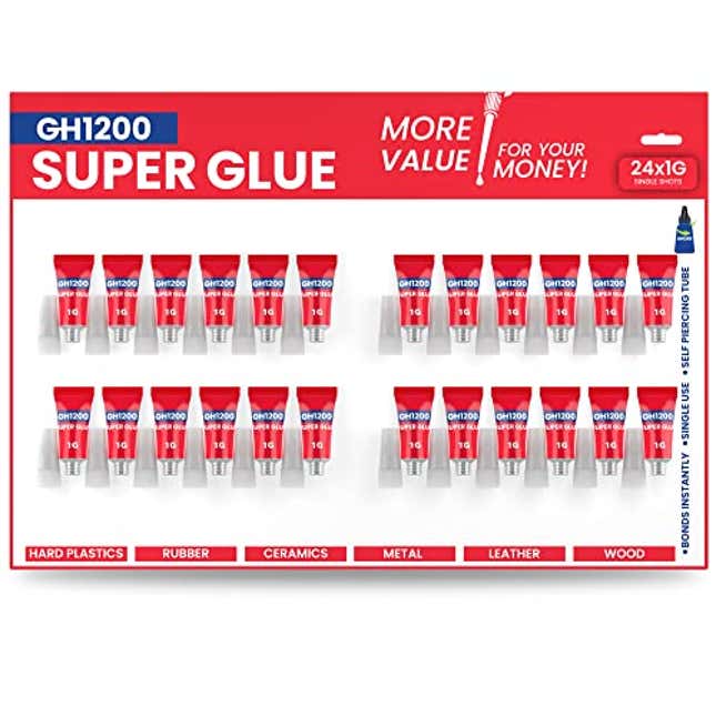 Image for article titled 1 Gram (Pack of 24) Single use Super Glue All Purpose, Now 17% Off