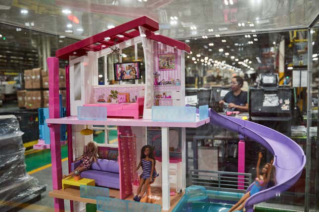 A Barbie Dream House at the Mattel Inc. Montoi manufacturing facility in General Escobedo, Nuevo Leon, Mexico, on Tuesday, Oct. 8, 2024. 