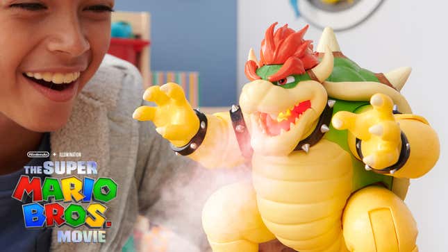 The Super Mario Bros. Movie 7 inch Feature Bowser Action Figure with Fire  Breathing Effects