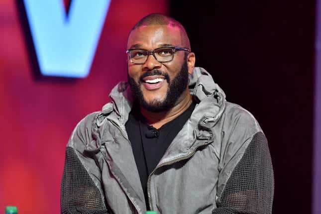 NEW ORLEANS, LOUISIANA - JULY 07: Tyler Perry speaks on stage at 2019 ESSENCE Festival Presented By Coca-Cola at Ernest N. Morial Convention Center on July 07, 2019 in New Orleans, Louisiana. (Photo by Paras Griffin/Getty Images for ESSENCE)