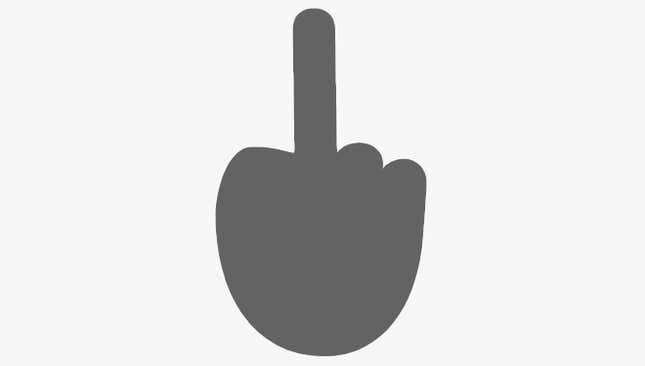 Image for article titled Microsoft is the only tech company daring enough to support the middle finger emoji