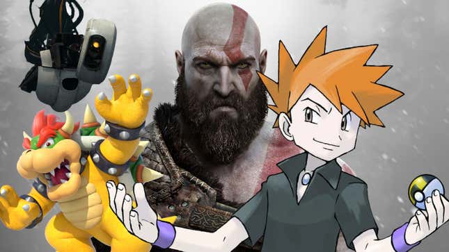 Kratos, Bowser, Blue, and Glados.