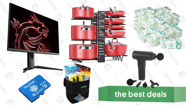 Image for article titled Sunday&#39;s Best Deals: MSI Curved Gaming Monitor, SanDisk 400GB Nintendo Switch Memory Card, Mudeela Pot Rack, and More