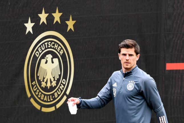 German footballer Jonas Hofmann during training on June 6, 2021