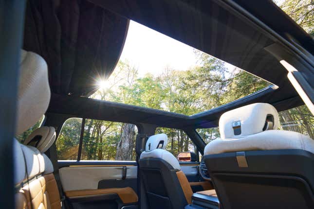 Opened sunroof of the Scout Traveler