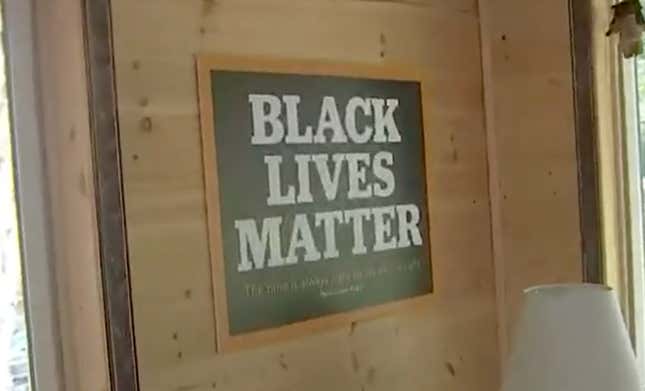 Image for article titled Nosey-Ass Neighbors Threaten Woman with Fine for the BLM Sign Inside Her Own House