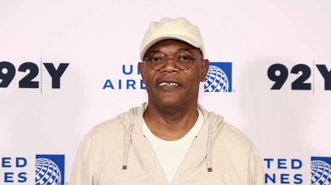 Samuel L. Jackson poses during Samuel L. Jackson In Conversation With Josh Horowitz at 92Y on March 10, 2022 in New York City.