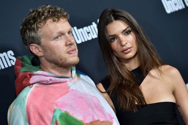 Ratajkowski and Sebastian Bear-McClard at the premiere of “Uncut Gems” in 2019.