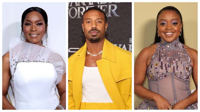 Angela Bassett, left; Michael B. Jordan, and Quinta Brunson.