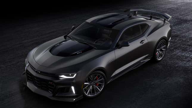 A black 2024 Chevy Camaro ZL1 Collector's Edition.