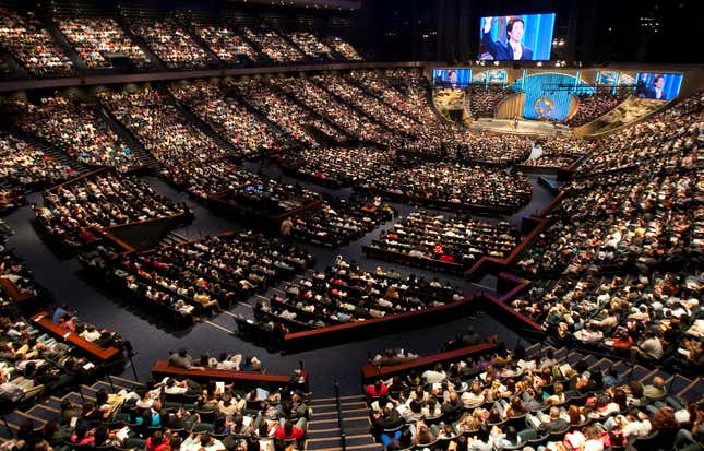 Lakewood Church seats 16,800 people in their central campus, which previously was the Compaq Center. The Church’s pastor Joel Osteen has an international following through television broadcasts and his web site.