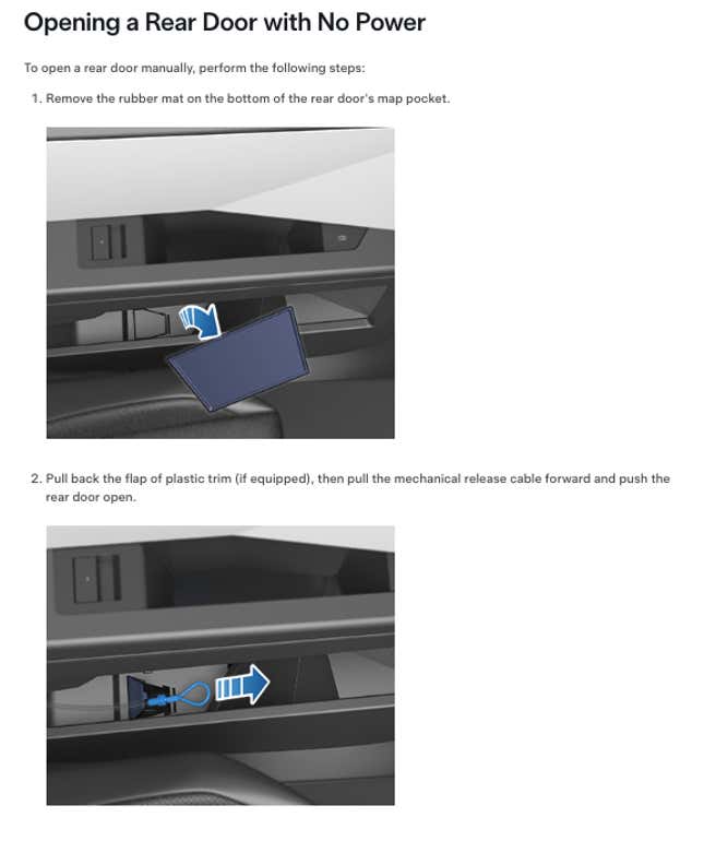 Image for article titled Tesla Cybertruck's Rear Emergency Door Release Is A Dangerous Nightmare