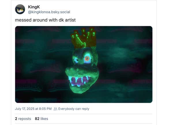 Image for article titled Donkey Kong Bananza Fans Are Having Way Too Much Fun With Its Artist Mode