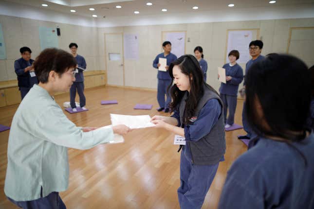 Image for article titled Photos: Overworked South Koreans are finding solace in a fake prison
