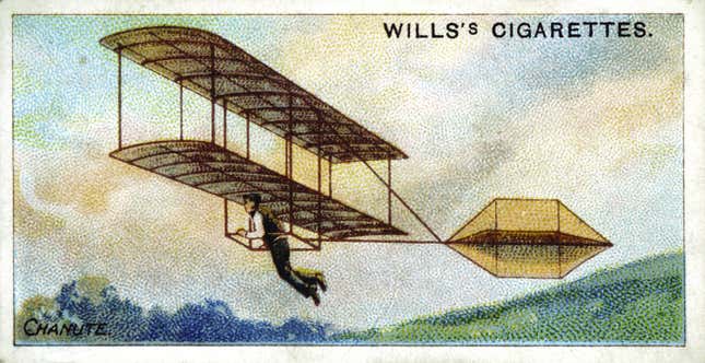 Image for article titled 11 Gorgeous Collectible Cards of Flying Machines From Over a Century Ago