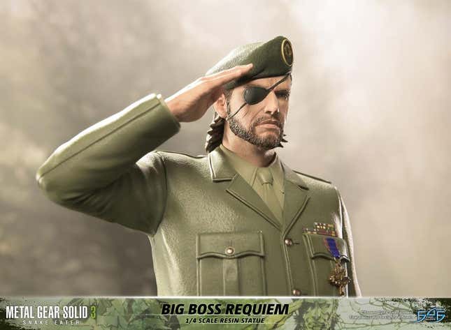 A photo of the new Big Boss MGS 3 statue.