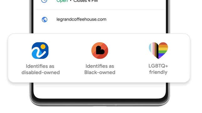 Google’s new disabled-owned business icon.