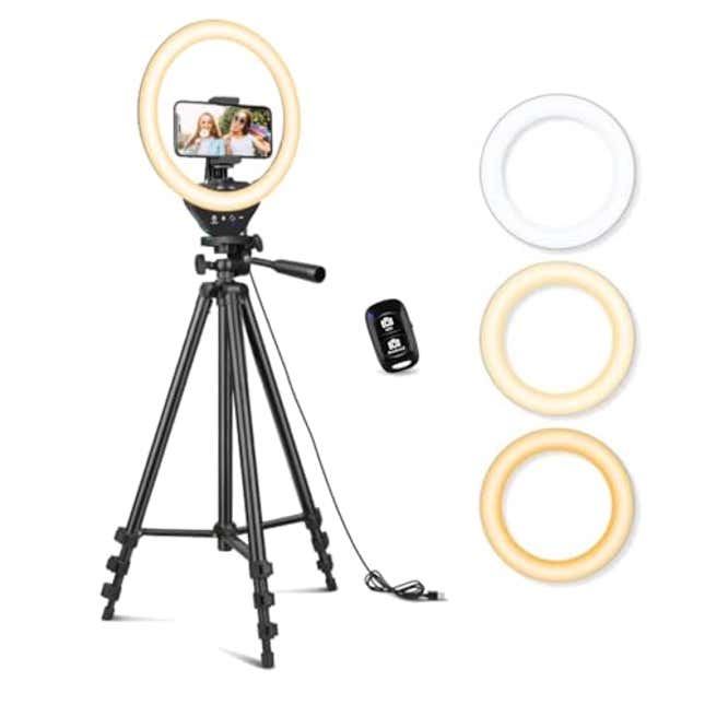 Image for article titled Sensyne 10&#39;&#39; Ring Light with 50&#39;&#39; Extendable Tripod Stand, Now 15% Off