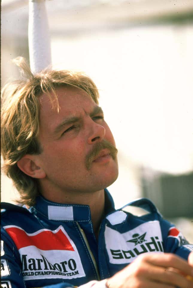 1983: Portrait of Williams Ford driver Keke Roseberg of Finland before the European Grand Prix at the Brands Hatch circuit in England. Roseberg retired from the race with engine problems