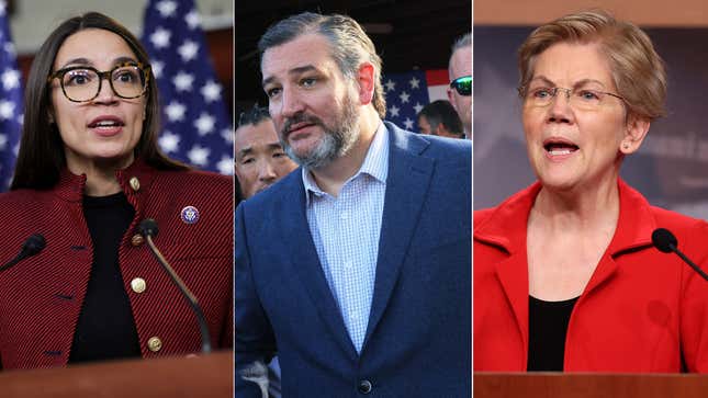 Ted Cruz, America's Creepiest Senator, Compares AOC and Elizabeth Warren to 'Girls Gone Wild'