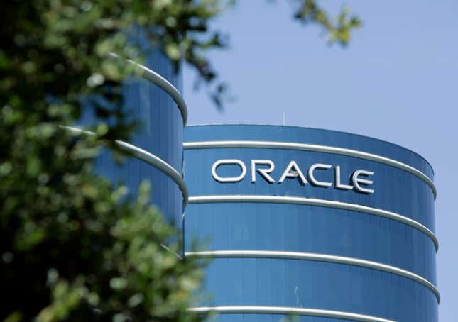 FILE - This June 26, 2007 file photo shows the exterior of Oracle Corp. headquarters in Redwood City, Calif. Oracle Corp.&#39;s planned campus in Nashville, Tenn. will serve as the computer technology giant&#39;s world headquarters, placing it in a city that&#39;s a center of the health care industry, CEO Larry Ellison said. (AP Photo/Paul Sakuma, File)