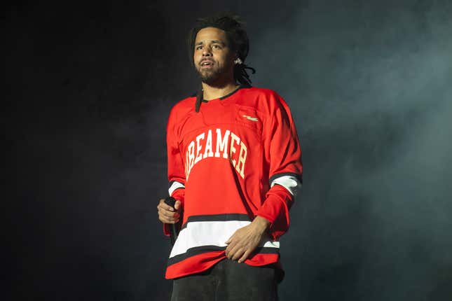 J. Cole performs at the 2024 Dreamville Music Festival at Dorothea Dix Park on April 07, 2024.