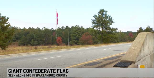 Image for article titled American Hero Drives 3 Hours To Lower A Confederate Flag Flying Over The Interstate