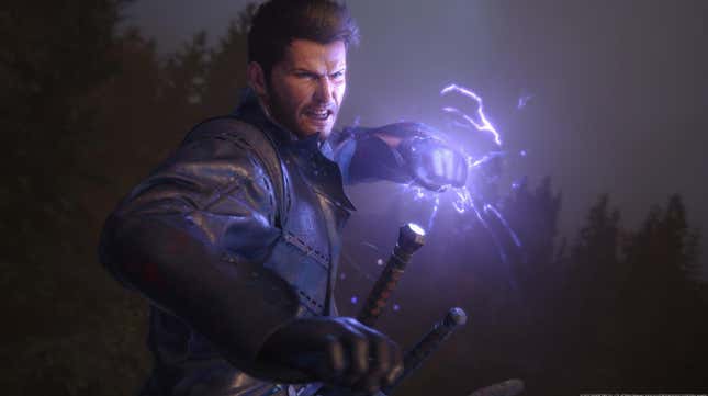 Cid is seen charging up an electric spell.