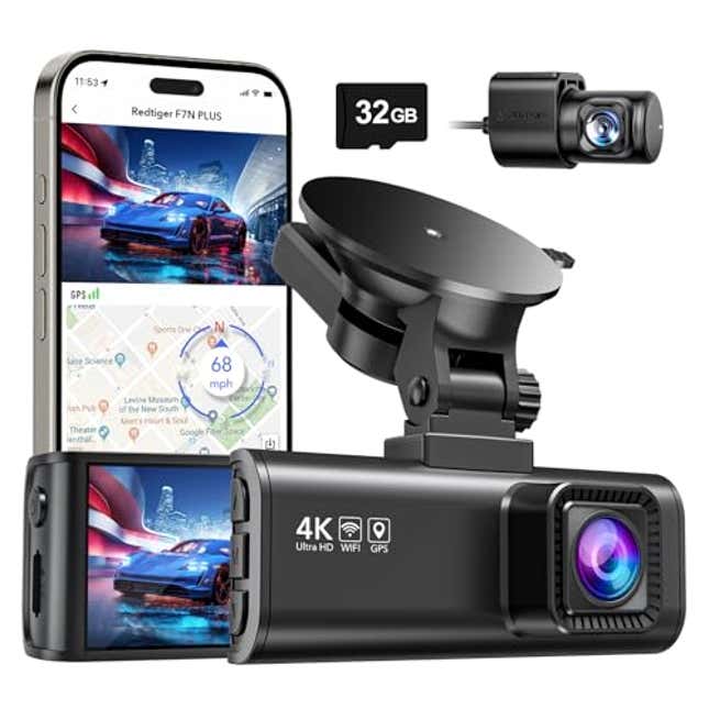 Image for article titled REDTIGER Dash Cam Front Rear, Now 35% Off