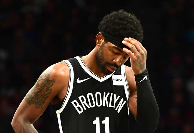 Image for article titled Brooklyn Nets Tell Kyrie Irving &#39;You Ain&#39;t Gotta Go Home, But You Gotta Get the Hell Up Outta Here&#39;—Until He Gets Vaccinated