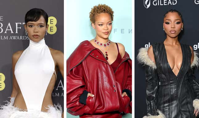 (L to R): Taylor Russell, Rihanna and Chloe Bailey