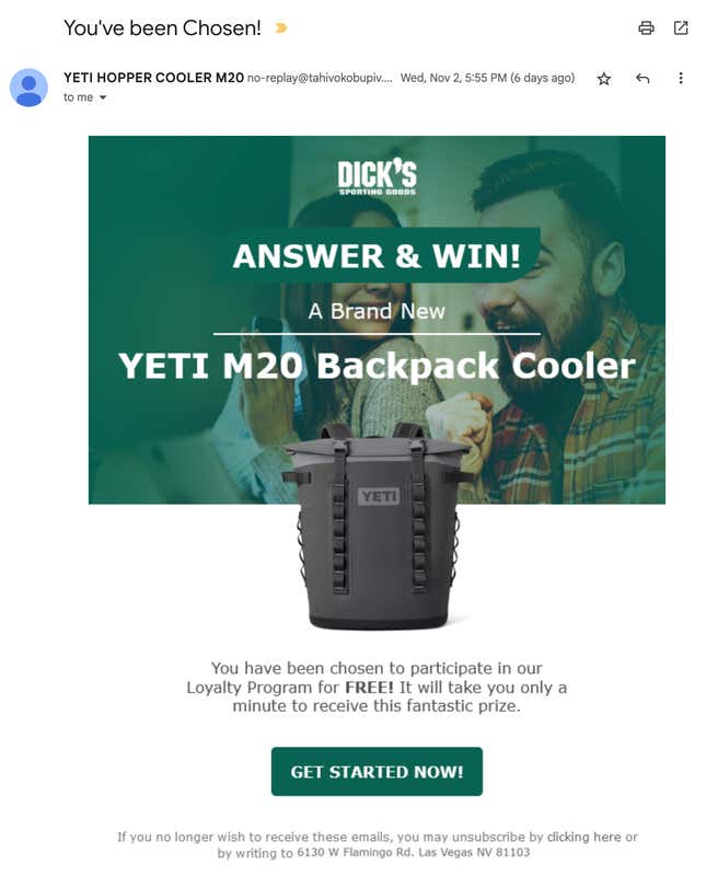 Why you've been getting so much Gmail spam about Yeti coolers