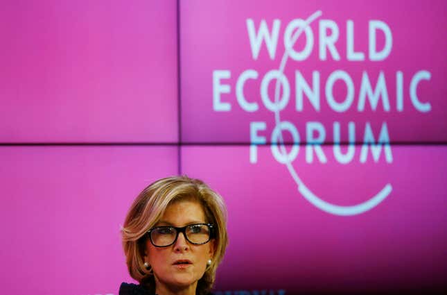 Image for article titled Photos: What everyone’s really saying at Davos, in body language