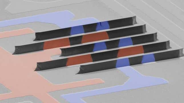 رسم تخطيطي لتصميم الدوائر ثلاثية الأبعاد الجديدة.